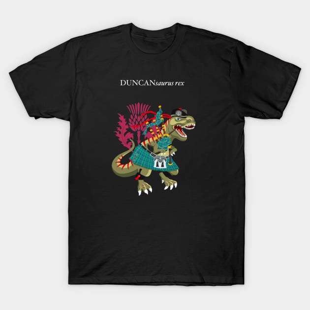 Clanosaurus Rex DUNCANsaurus rex Plaid DUNCAN Scotland Ireland Family Tartan T-Shirt by BullShirtCo